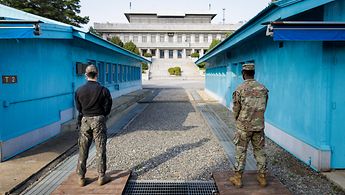 Die Joint Security Area innerhalb der Demilitarisierten Zone in Korea