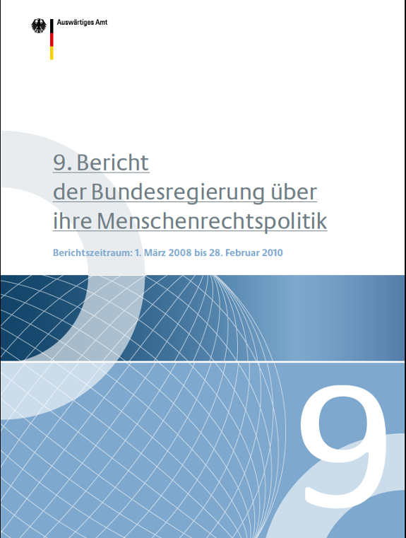9. Bericht der Bundesregierung über ihre Menschenrechtspolitik