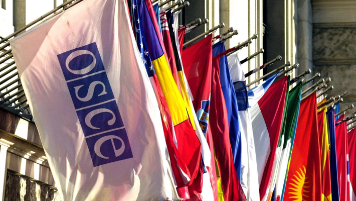 Flags of the OSCE and its 57 participating States
